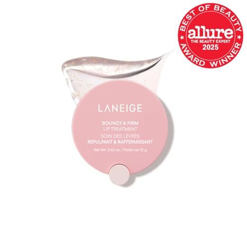 LANEIGE Bouncy & Firm Lip Treatment: Plumping & Firming Lip Care with Peony & Collagen Complex, Ceramide Capsules, & 5D Hyaluronic Acid for Hydration