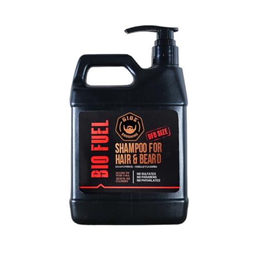 GIBS Bio Fuel Shampoo for Hair & Beard, Moisturizing & Nourishing, 1 Liter