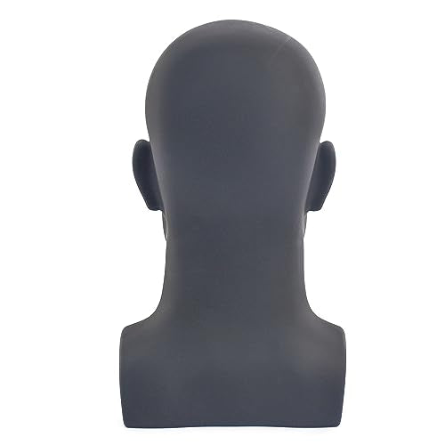 Male Mannequin Head Professional Manikin Head for Display Wigs Hats Headphone Mask Sunglasses Jewelry and Scravat Display Stand (L90-yahei)