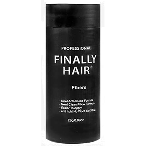 Finally Hair Keratin Hair Building Fibers for Hair Thickening Fiber Hair Loss Concealer. (Light Grey & Pepper)