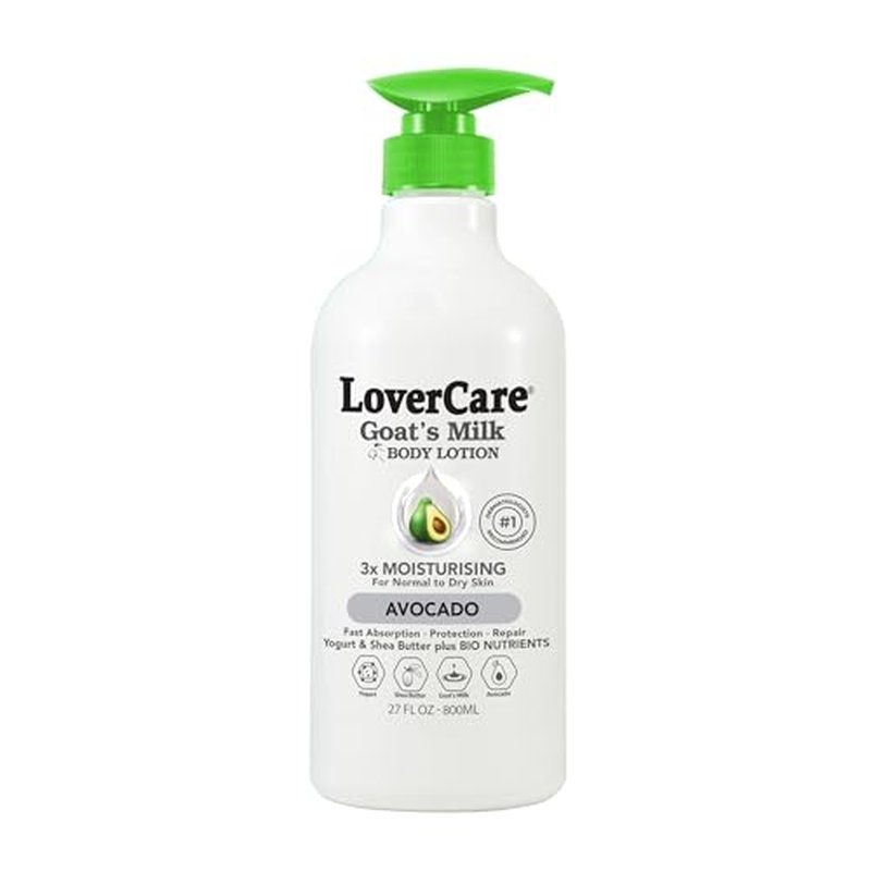Lovercare Goat Milk Body Lotion for Dry Skin 27.05 oz Avocado (800ml) - Single¡¦