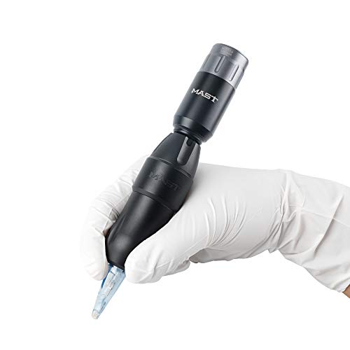 Mast Tattoo Tour Pro Pen Machine Kit, Two Wireless Cordless Batteries Power Supply, 20Pcs Cartridges Needles for Pro Tattoo & Scalp - Fine Tattoo Kit