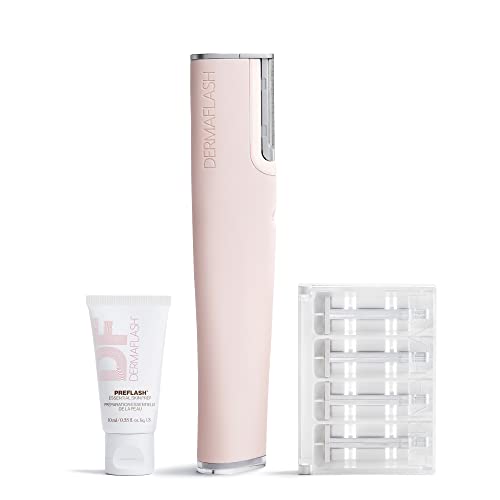 DERMAFLASH LUXE+ Sonic Dermaplaning Tool for Face Peach Fuzz Removal, Anti-Aging and Exfoliation