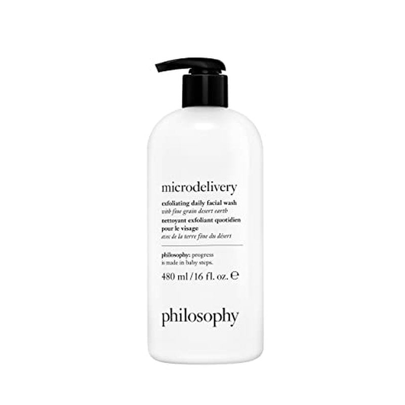 philosophy microdelivery exfoliating daily facial wash - with fine grain desert earth & gentle amino acids - scrubs away impurities & dead skin cells to alleviate dryness and rough texture