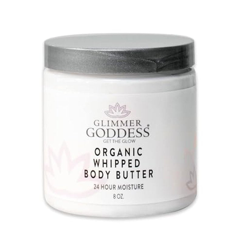 Glimmer Goddess Organic Whipped Body Butter for Women - Moisturizer Cream with Shea & Cocoa Butter, Almonds & Coconut Oil - Autumn Breeze, 8oz