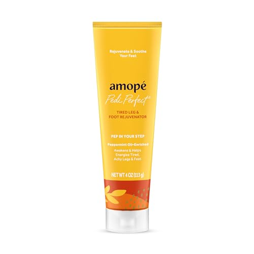 Amop? Pampering Kit - Contains Charcoal Foot Scrub, Tea Tree Foot Scrub, Epsom Salt Foot Scrub, Invigorating Foot Soak, Tired Leg & Foot Rejuvenator, Foot & Leg Scrubber and Luxury Storage Bag