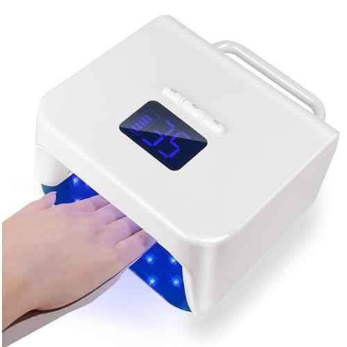 Cordless UV Nail Lamp,220W UV Light for Gel Nails, Rechargeable Professional LED Nail Lamp with 48 Beads & Touch Display, Built-in 3-Timer Modes & Auto Sensor, Fast Curing Nail Dryer