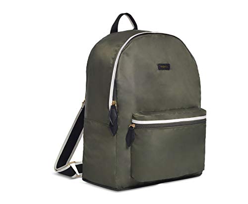 Paravel Fold Up Travel Backpack | Packable and Lightweight Foldable Travel Bag | Carry On Nylon Backpack with Trolley Sleeve, Safari Green