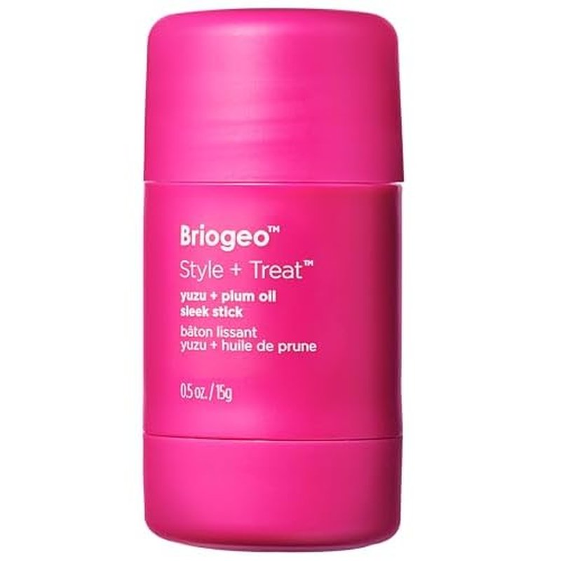 Briogeo Style + Treat Yuzu + Plum Oil Sleek Stick, Vegan Wax Hair Stick, Non-Greasy, Travel-Friendly, Tames Flyaways, Styling Stick for All Hair Types, Vegan, Cruelty-Free, 0.5 oz