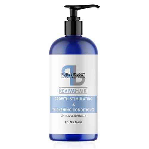 Pure Biology Hair Conditioner for Fine, Damaged Hair - Volumizing Conditioner with Biotin, Keratin, Rosemary and Argan Oils - Moisturizing Conditioner for Dry Hair and Thinning Hair Volume