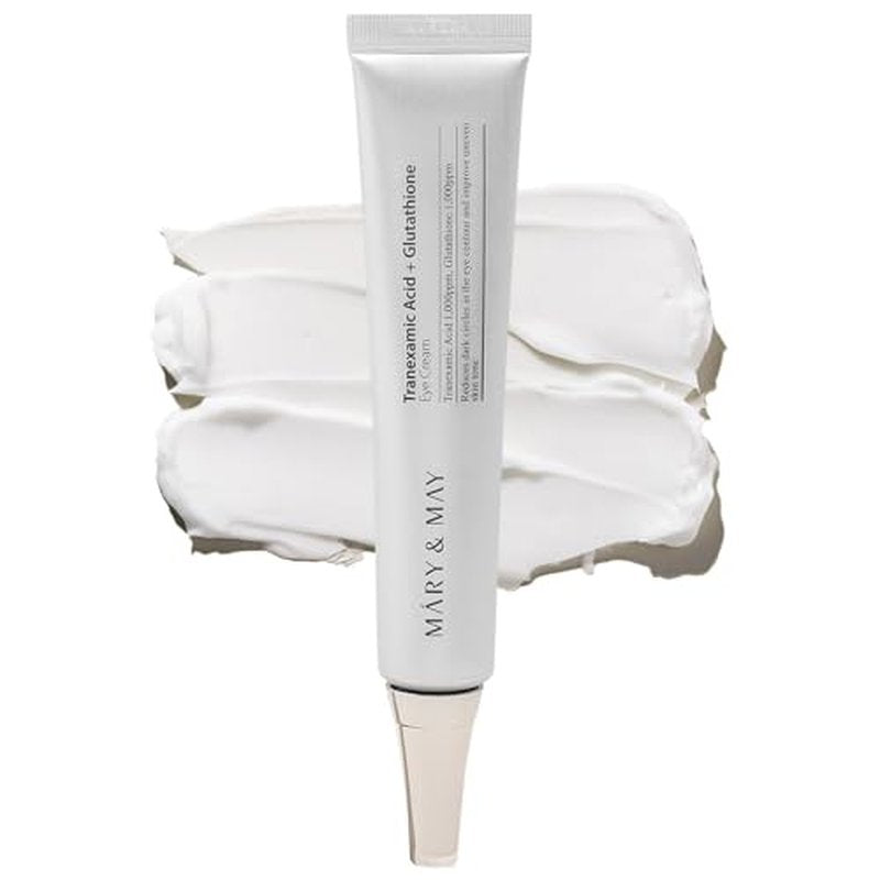 Mary&May Tranexamic Acid (TXA)+Glutathione Eye Cream | Dark Circles & Hyperpigmentation | With Niacinamide & Vitamin C | Firms Under Eye Area | Wrinkle & Fine Line Care | Korean Skincare, 1.01 oz.