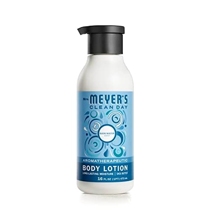 MRS. MEYER'S CLEAN DAY Body Lotion for Dry Skin, Non-Greasy Moisturizer Made with Essential Oils, Rain Water, 15.5 oz