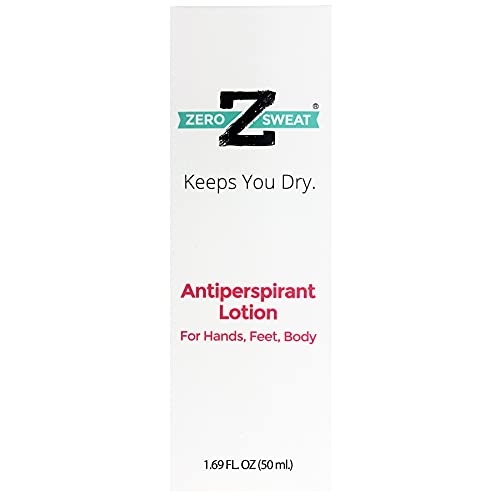 ZeroSweat Antiperspirant 20% Deodorant Lotion | Clinical Strength Hyperhidrosis Treatment - Reduces Face and Body Sweating