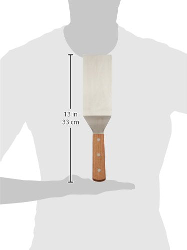 American Metalcraft LT12ST Straight Blade 12 In. Turner w/Wood Handle, Brown