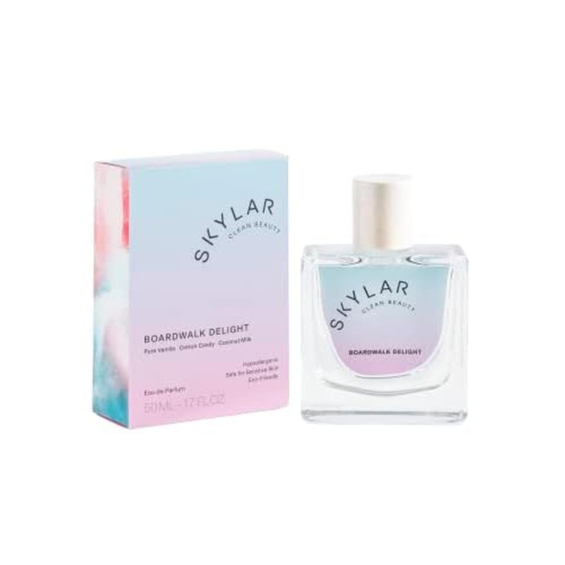 Skylar Boardwalk Delight Eau de Parfum - Hypoallergenic & Clean Perfume for Women & Men, Vegan & Safe for Sensitive Skin - Notes of Cotton Candy, Vanilla & Coconut Milk - 50mL /1.7 Fl oz