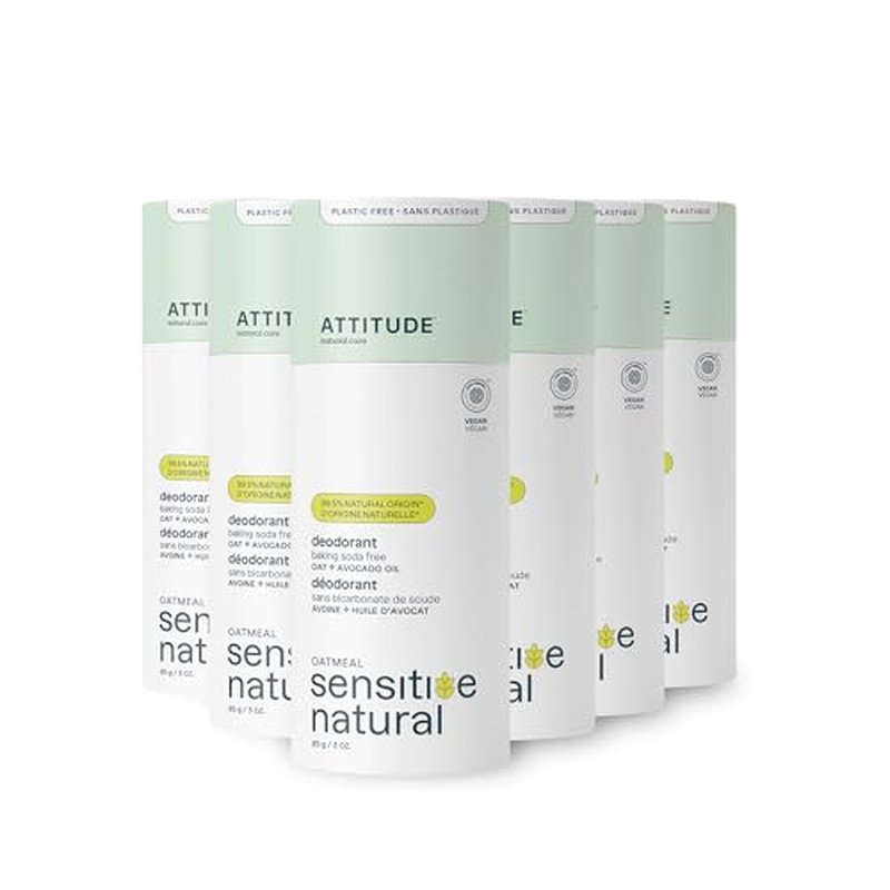 Attitude Sensitive Skin Deodorant Stick, Avocado Oil, Aluminum Free, Vegan, Parabens Free, 3 Ounces (Pack Of 1)