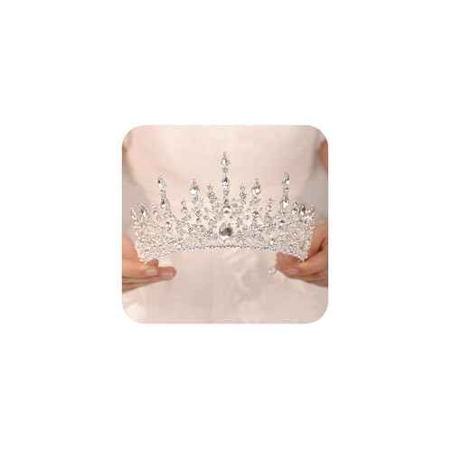 JWICOS Tiara Crown for Women Bridal Wedding Headband Hair Accessories for Birthday Prom Pageant Costume Party Wedding