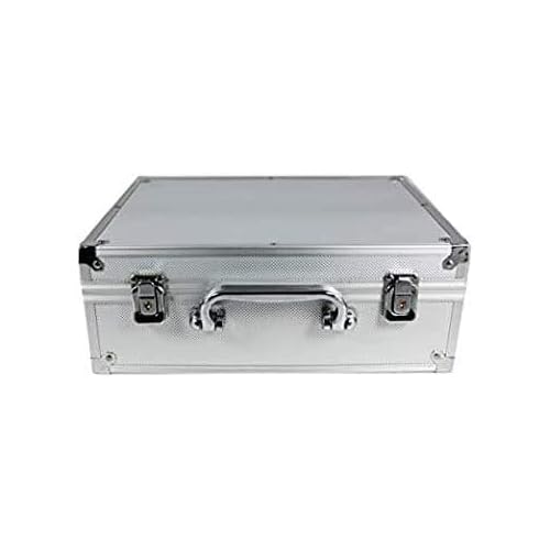 Large Tattoo Case Tattoo Kit Box - Aluminum Traveling Convention Carry Case (Silver)