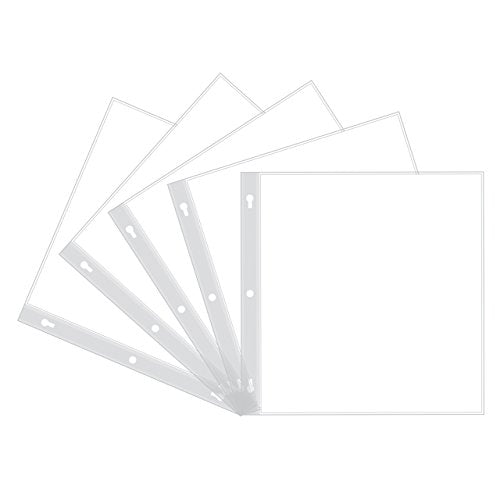 Pioneer Photo Albums Bund Top Loading Page Protectors with White Inserts, 12 by 12-Inch, 5-Pack