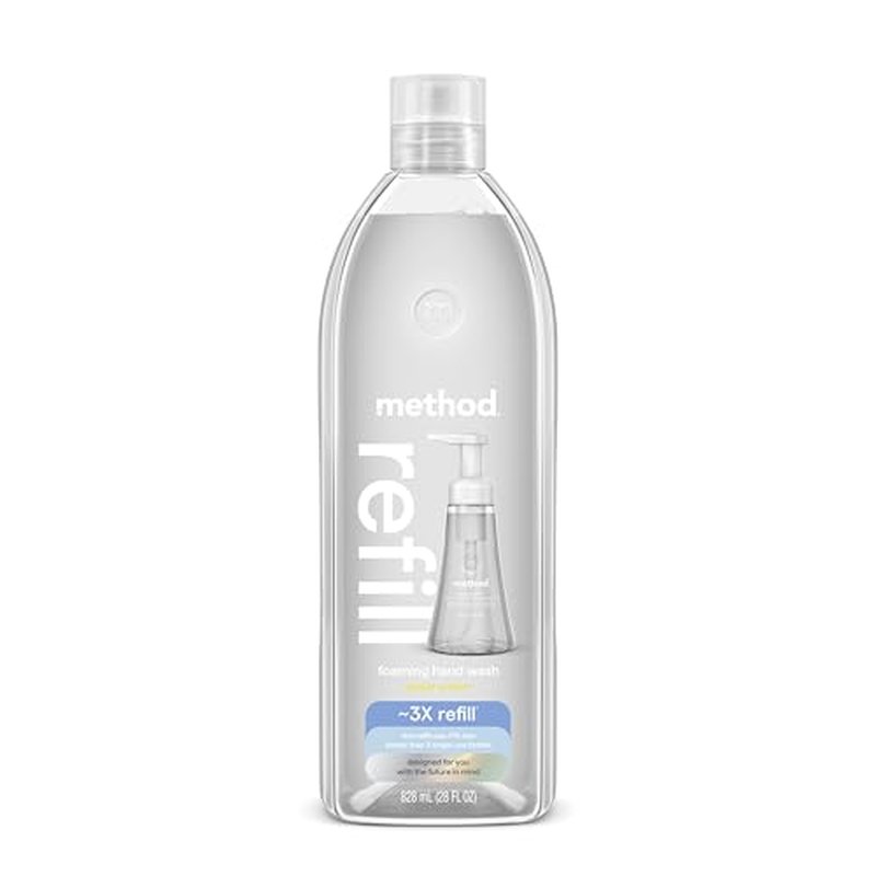 Method Foaming Hand Soap, Refill, Sweet Water, Recyclable Bottle, 28 oz, (Pack of 1) (Packaging May Vary)