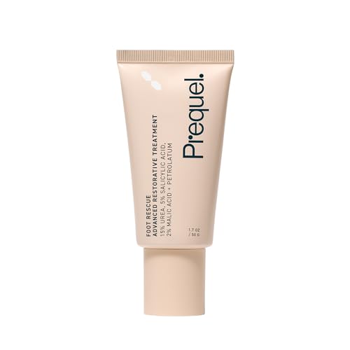 Prequel Skin Foot Rescue, Professional Foot Treatment with 15% Urea + Salicylic Acid. Advanced Cream For Dry Cracked Feet. Clinical-Grade Moisturizer. 1.7oz
