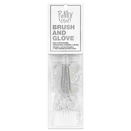 Punky Hair Color Brush & Glove Kit - Hair Dye Brush for Bleaching, Highlighting & Tinting, Hair-Coloring Brushes, 3 Pack
