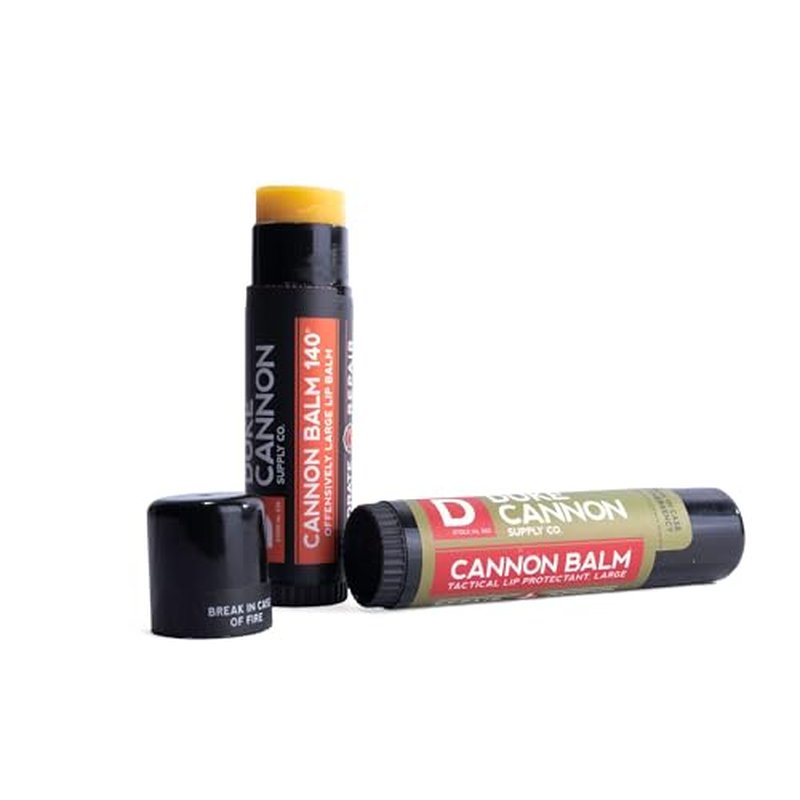 Duke Cannon Cannon Lip Balm 140¡Æ & Tactical Lip Protectant Bundle - SPF 30 & SPF 15, Blood Orange Mint & Fresh Mint Flavors, 4-Pack (2 Pack Each Flavor)
