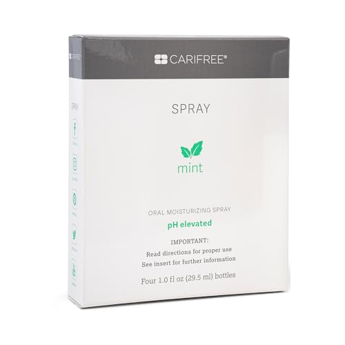 CariFree Oral Spray, Mint Flavored, Xylitol for Moisturization, Neutralizes pH, Fluoride-Free, Freshen Breath, Recommended by Dentists, Dentist Developed, 4 Bottles (1 fl. oz. Each)