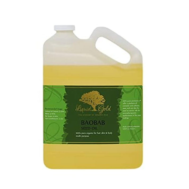 Liquid Gold Inc - 1 Gal - Premium Baobab Oil - 100% Pure Cold Pressed Natural Organic