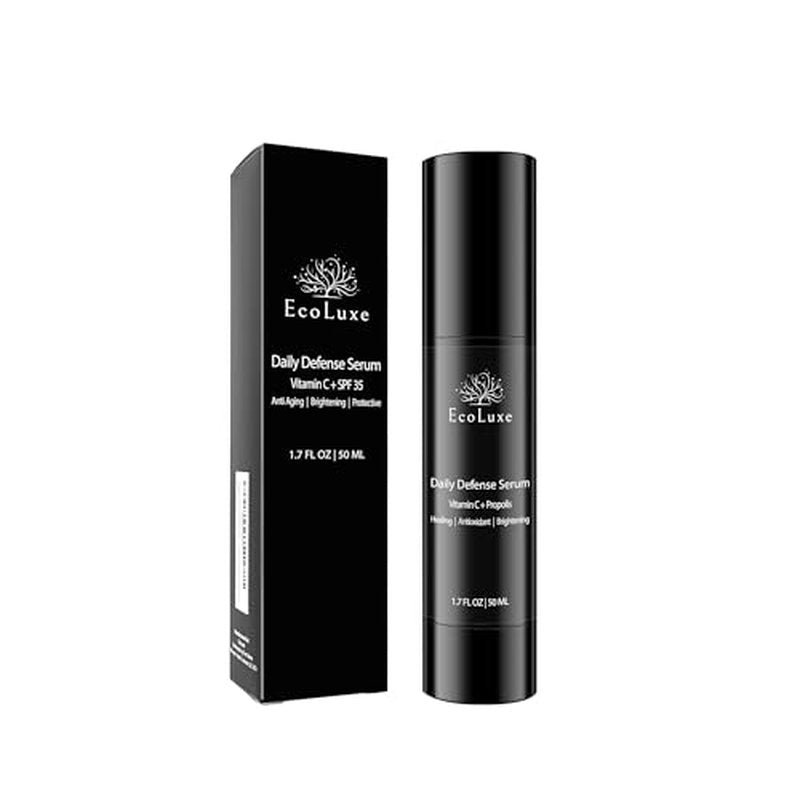 Vitamin C & Propolis Serum ? Daily Defense Brightening & Hydrating Antioxidant Face Serum for Sensitive Skin & Even Tone