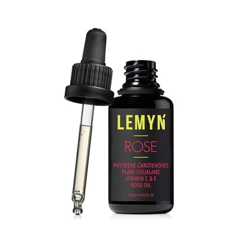 Squalane + Vitamin C Rose Oil Serum | Luxury Hydrating & Brightening Face Oil | With THD Vitamin C, Rosa Damascena & Carotenoids | Freshly Made in USA | 15ml
