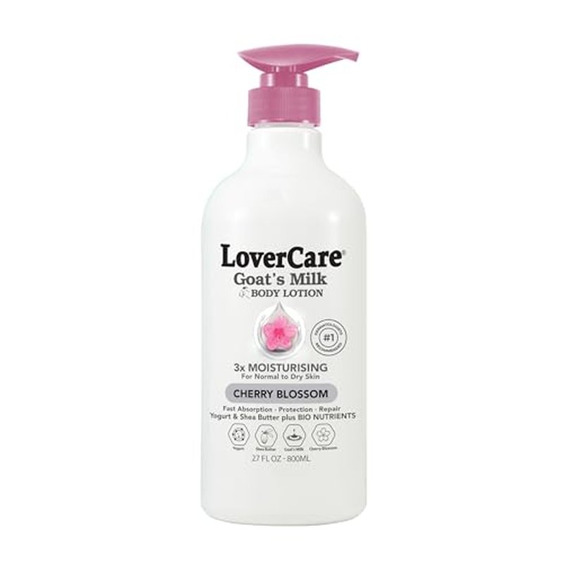 Lovercare Goat Milk Body Lotion for Dry Skin Cherry Blossom 27.05oz (800ml) - Single¡¦