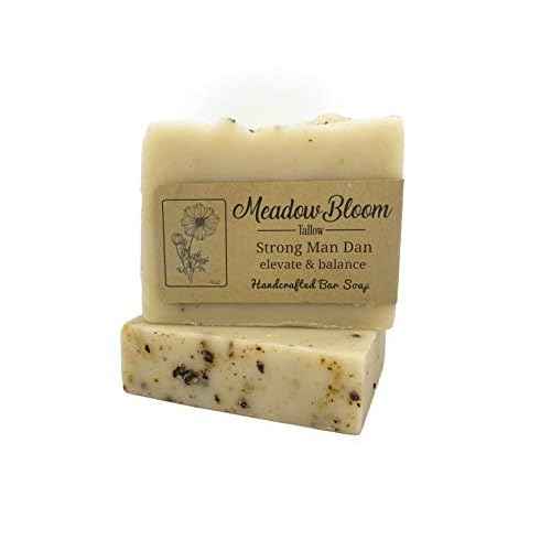 EST'D 2004 HC Meadow Bloom Tallow Bar Soap - Tea Tree & Juniper 2 Pack - Made with All Natural 100% Grass Fed Tallow Handmade Soap Bar - Great for Face or Body Soap