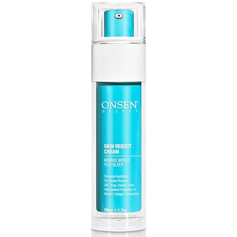 Onsen Secret Skin Reboot Cream | Essential Hydration Collagen Night Cream for Women Anti Aging & Wrinkle Cream for Women | Skin Firming Night Face Cream & Night Moisturizer w/Vitamin C & E | 50ml