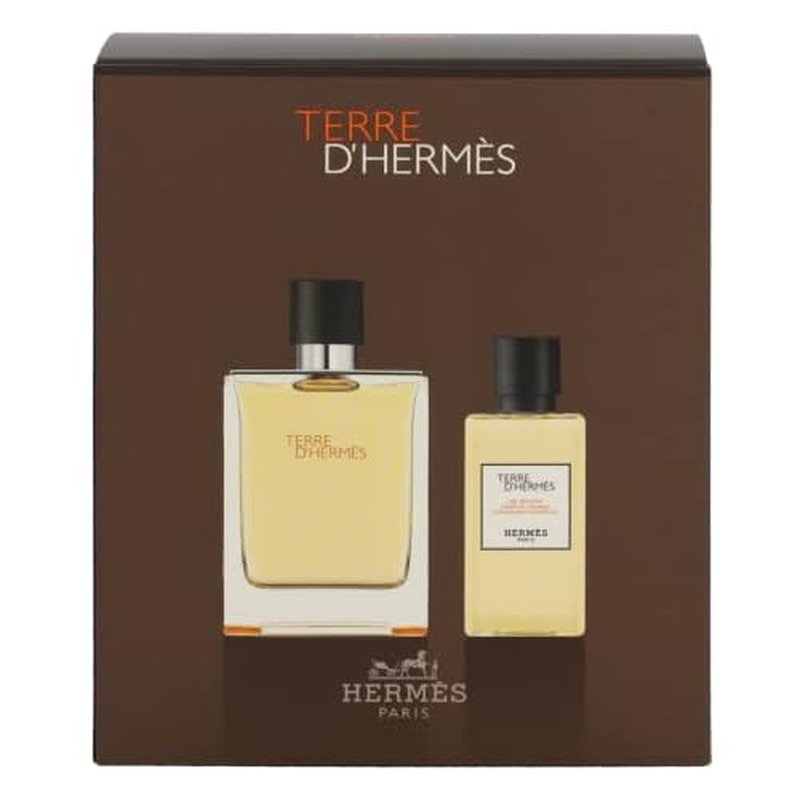 Hermes Terre D'hermes 2-Piece Gift Set for Men, (3.4 Oz Eau De Toilette Spray + 2.7 Oz Hair & Body Shower Gel)