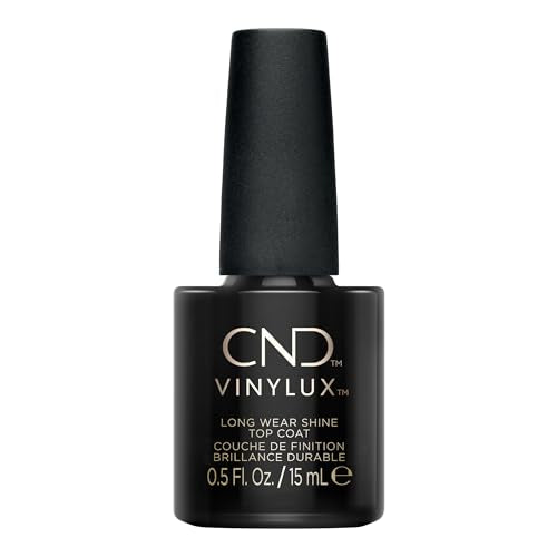 CND Vinylux Long Wear Shine Top Coat, Quick Drying Formula, Easy to Remove, 0.5 Fl Oz