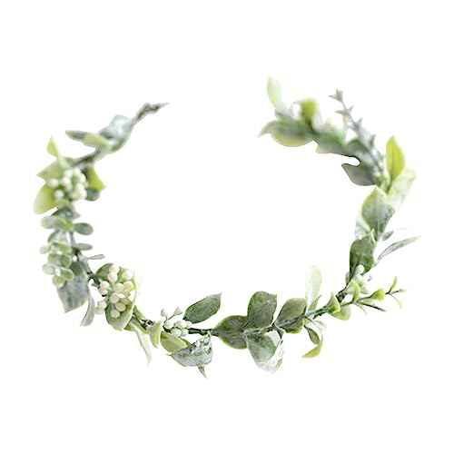 Green Leaf Flower Crown Eucalyptus Crown Wedding Bridal Maternity Photo Props Headpiece Style1