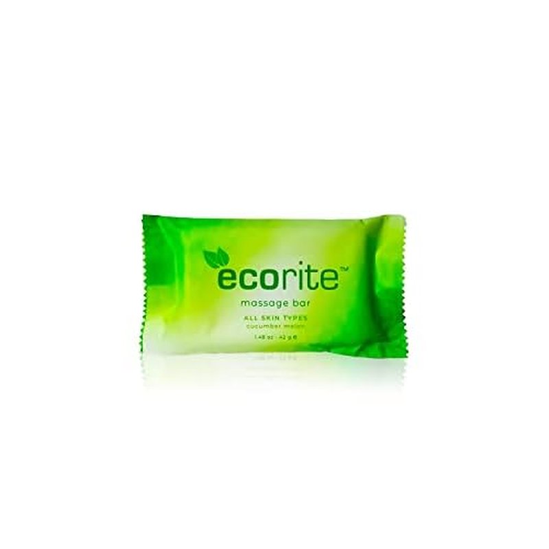 Ecorite Cucumber-Melon 1.5 oz Massage Bar (Pack of 288) - Travel Size Vacation Rental and Hotel Amenities