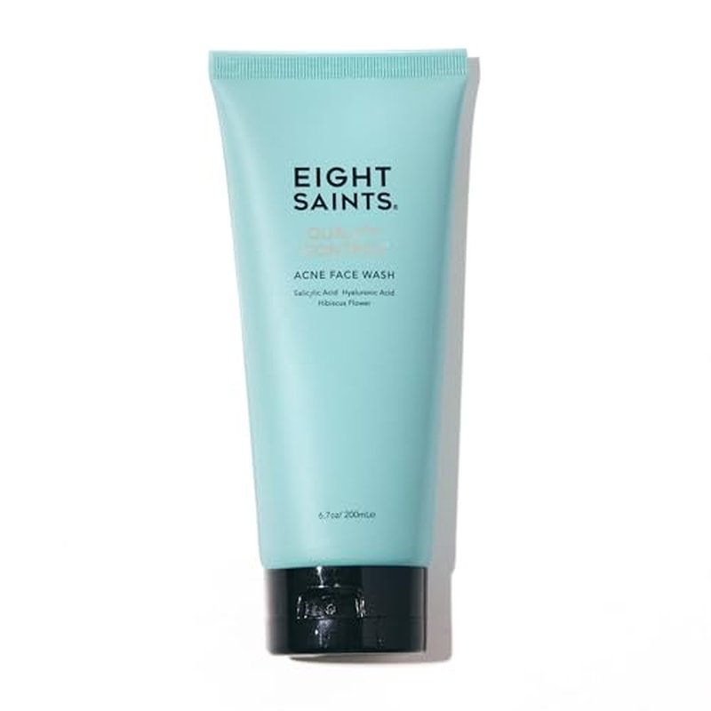 Eight Saints Quality Control Acne Face Wash, Natural & Organic, Reduce Acne and Prevent Future Breakouts, 2% Salicylic Acid, 6.7 Ounces