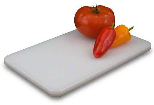 American Metalcraft BB6105 Rectangular Pressed Plastic Cutting Board, Non-Slip, 10" L x 6" W, White