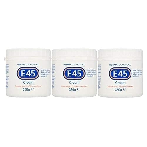 E45 Dermatological Cream Treatment for Dry Skin Conditions (350g) Pack of 3