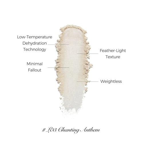 Flower Knows Little Angel Embossed Highlighter - Moonlight White Highlighter Powder,Long-Lasting Moonlight Glow,Creamy White&Subtle Warm Shimmer,Velvet & Weightless Finish(L03 Chanting Anthem)