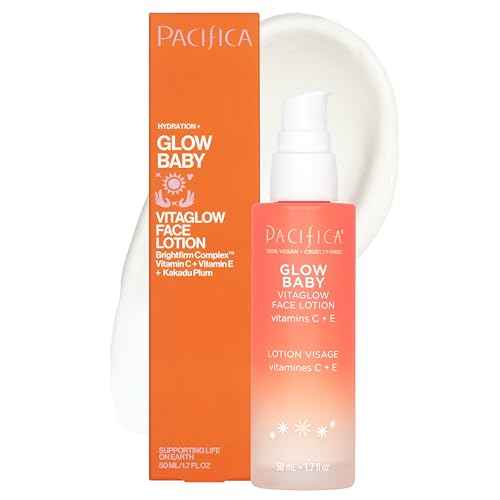 Pacifica Beauty Glow Baby VitaGlow Face Lotion and Brightening Face Wash Set, Skincare, Vitamin C and E, AHA, Exfoliator, Cleanser, Hydrating, Moisturizer, Vegan, 1.7 fl oz and 5 fl oz (Set of 2)