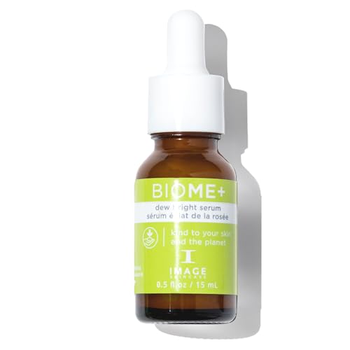 IMAGE Skincare, BIOME+ Dew Bright Serum, Microbiome Friendly Facial Serum, Boosts Luminosity and Enhances Elasticity
