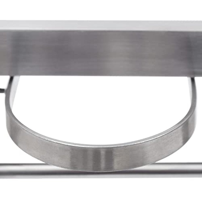 2 Tier Metal Rolling Cart, Stainless Steel Salon Tray with Wheels, Foldable Utility Carts, Folding Salon Tray Trolley, Rolling Tray Salon Trolley for Tattoo (Silver)