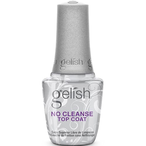 Gelish No-Cleanse Top Coat ? 15ml No Wipe High-Gloss Finish, Durability, Long-Lasting, Easy Application, UV/LED Compatible, Professional Gel Nail Polish Sealer