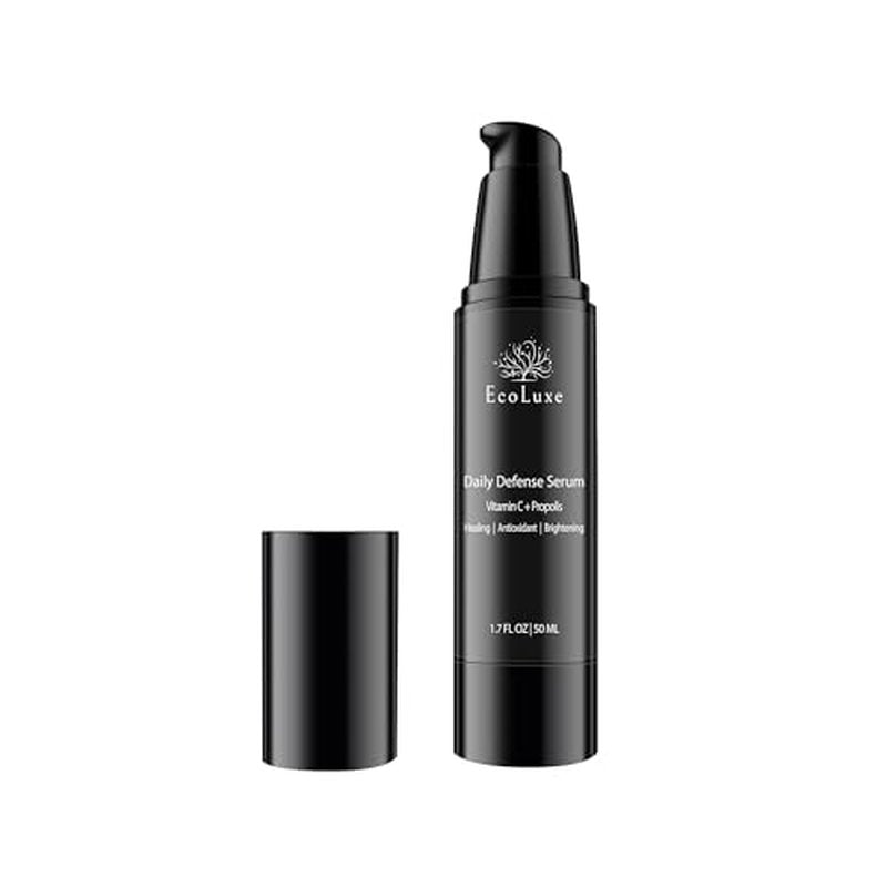 Vitamin C & Propolis Serum ? Daily Defense Brightening & Hydrating Antioxidant Face Serum for Sensitive Skin & Even Tone