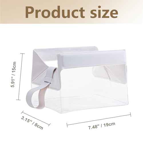TSA Approved Clear TPU Toiletry Bag with Magnetic Closure Leak Resistant Makeup Bag Cosmetic Pouch Dopp Kit Travel Essentials Bag Magnetic Travel Container Organizer Pouch (Beige)