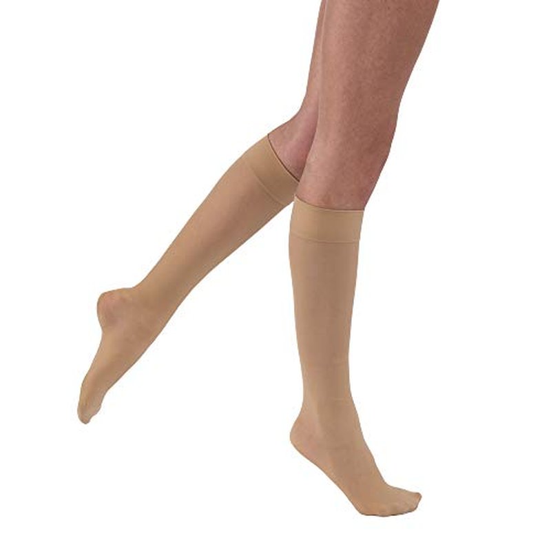 JOBST 121501 BSN Medical Compression Stocking, Knee High, 20-30mmHg, Closed Toe, Medium, Natural