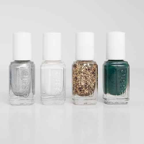 essie Nail Polish, 8-Free Vegan, 4 Piece Holiday Nail Polish Set, 1 Kit